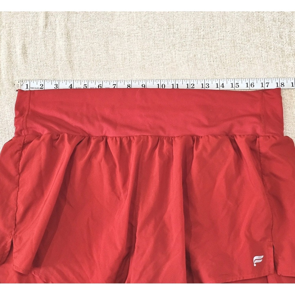 Fabletics Lot of 2 High Waisted Lined Running Shorts Red/Blue Athletic Gym L/XL - Picture 6 of 12